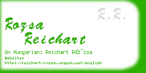 rozsa reichart business card